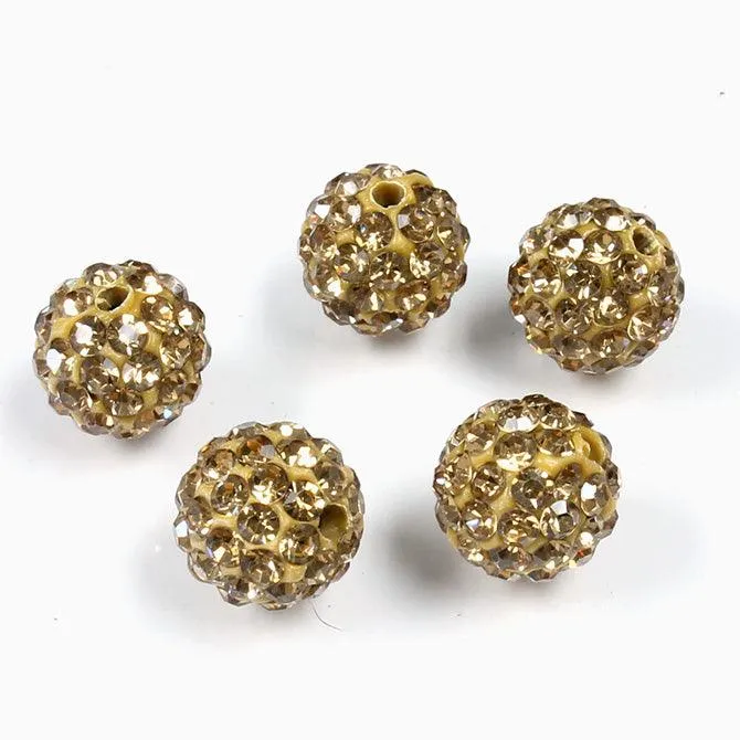 10mm Pave Beads for Shamballa Bracelets (Sold by the Piece)