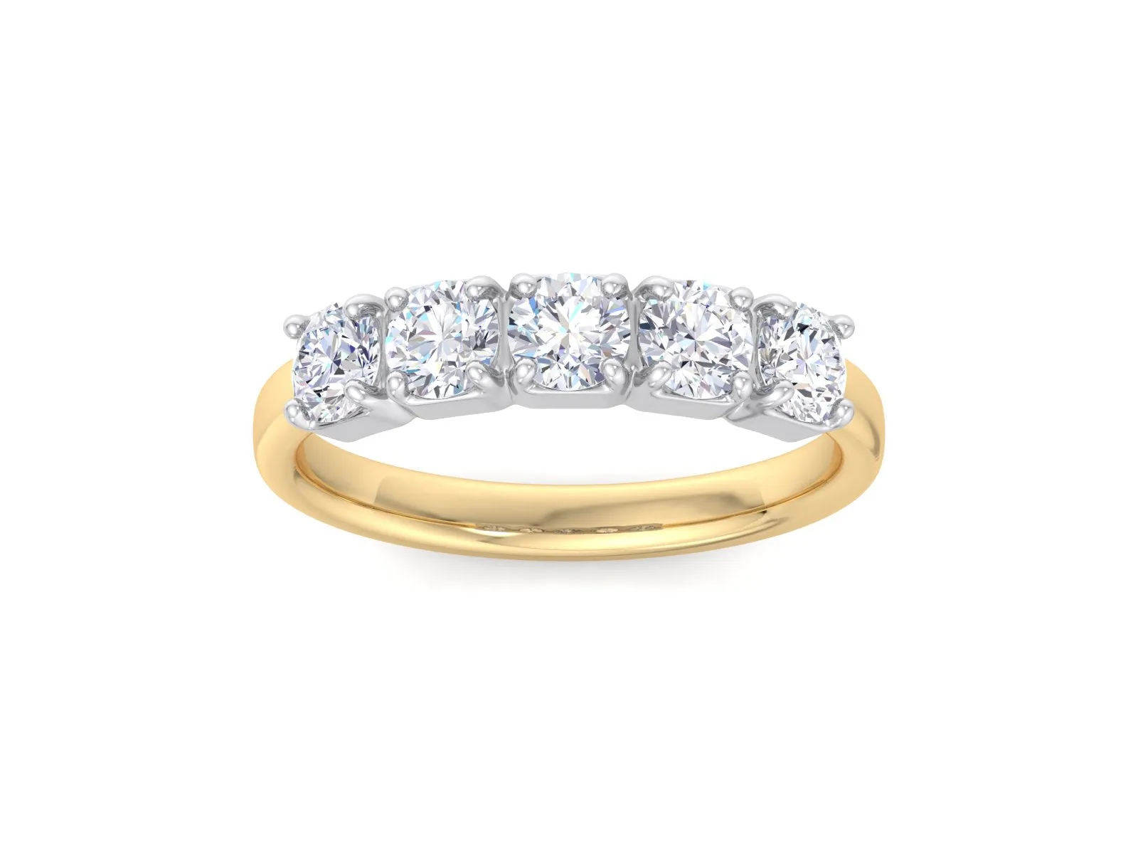 1.25CTW Cushion Cut Lab Grown Diamond eternity band