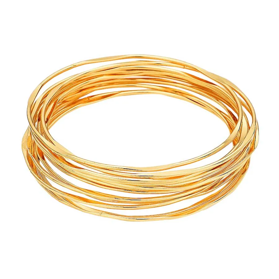 12Pcs Metal Stackable Bangle Bracelets