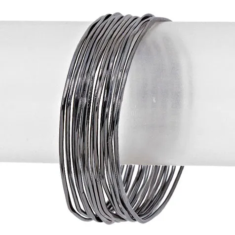 12Pcs Metal Stackable Bangle Bracelets