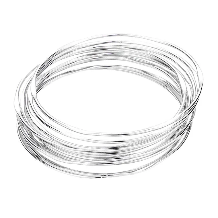 12Pcs Metal Stackable Bangle Bracelets