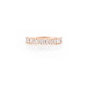 14K Rose Gold Diamond Half Eternity Band