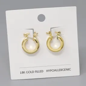 18K Gold Filled Hoop Earrings