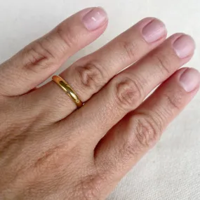 18k Gold Filled Plain Wedding, Commitment, Engagement Band Ring