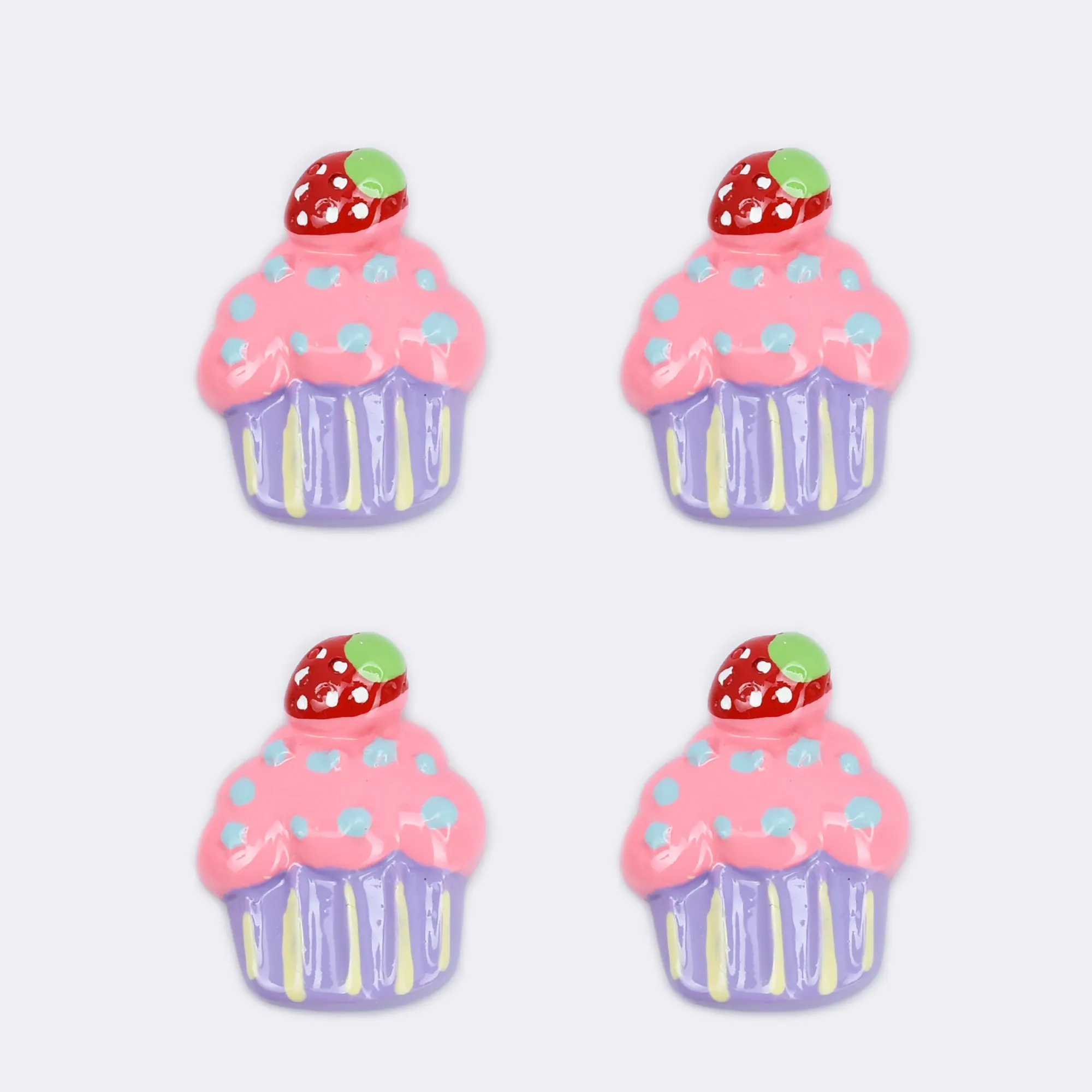 25*30mm Ice Cream Cake Kawaii Resin Cabochons Flatback Dessert Charms Hair Bow Making 10pcs 102806