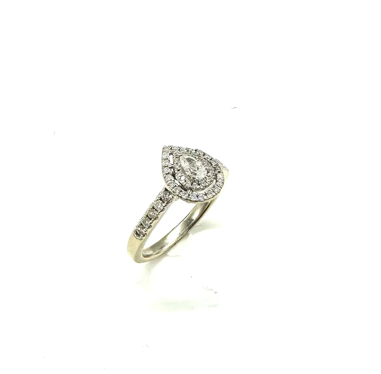 3/4 Ctw Halo Pear Diamond Ring