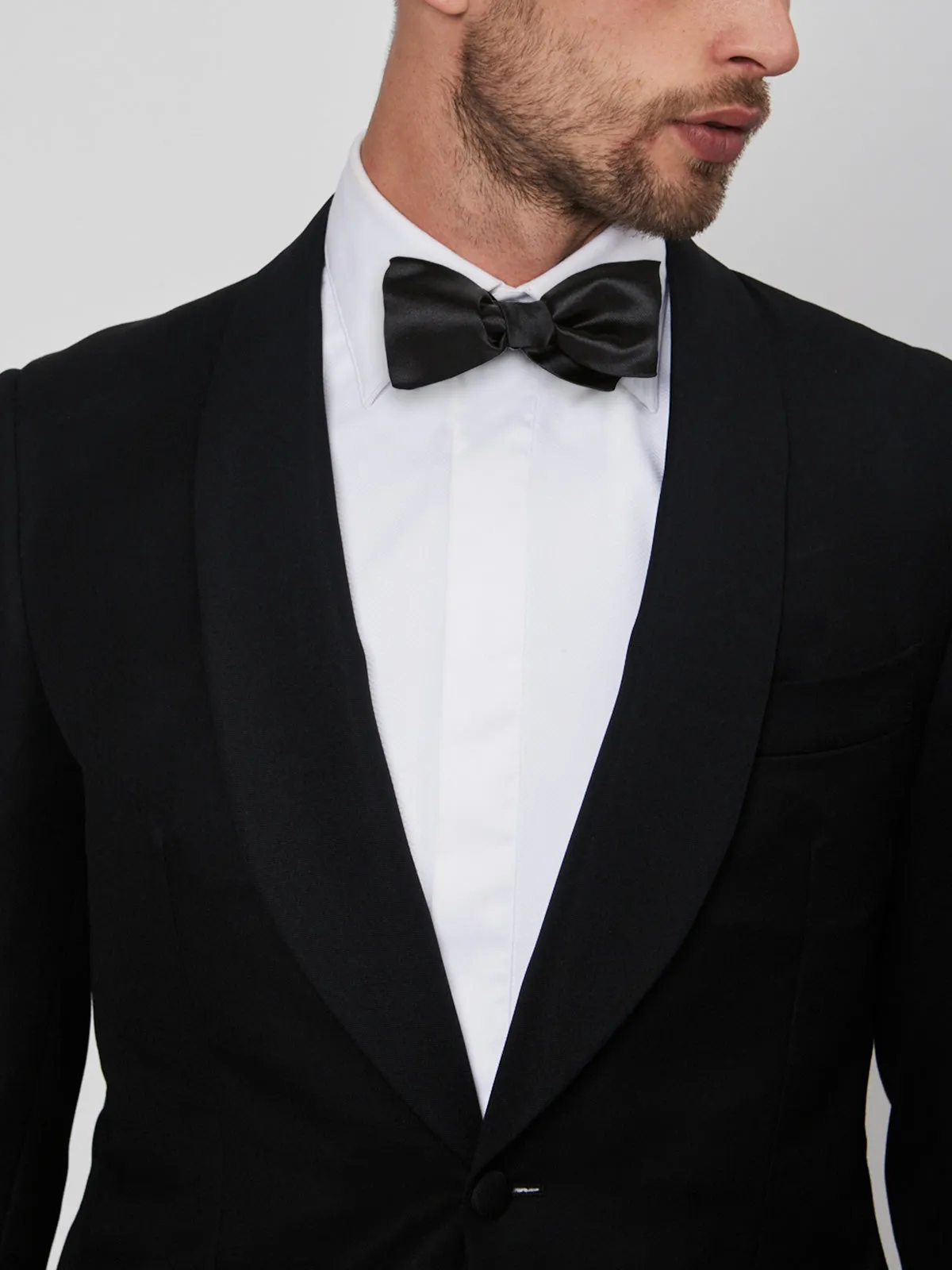 6 cm Black Silk Twill Self-Tie Bow Tie