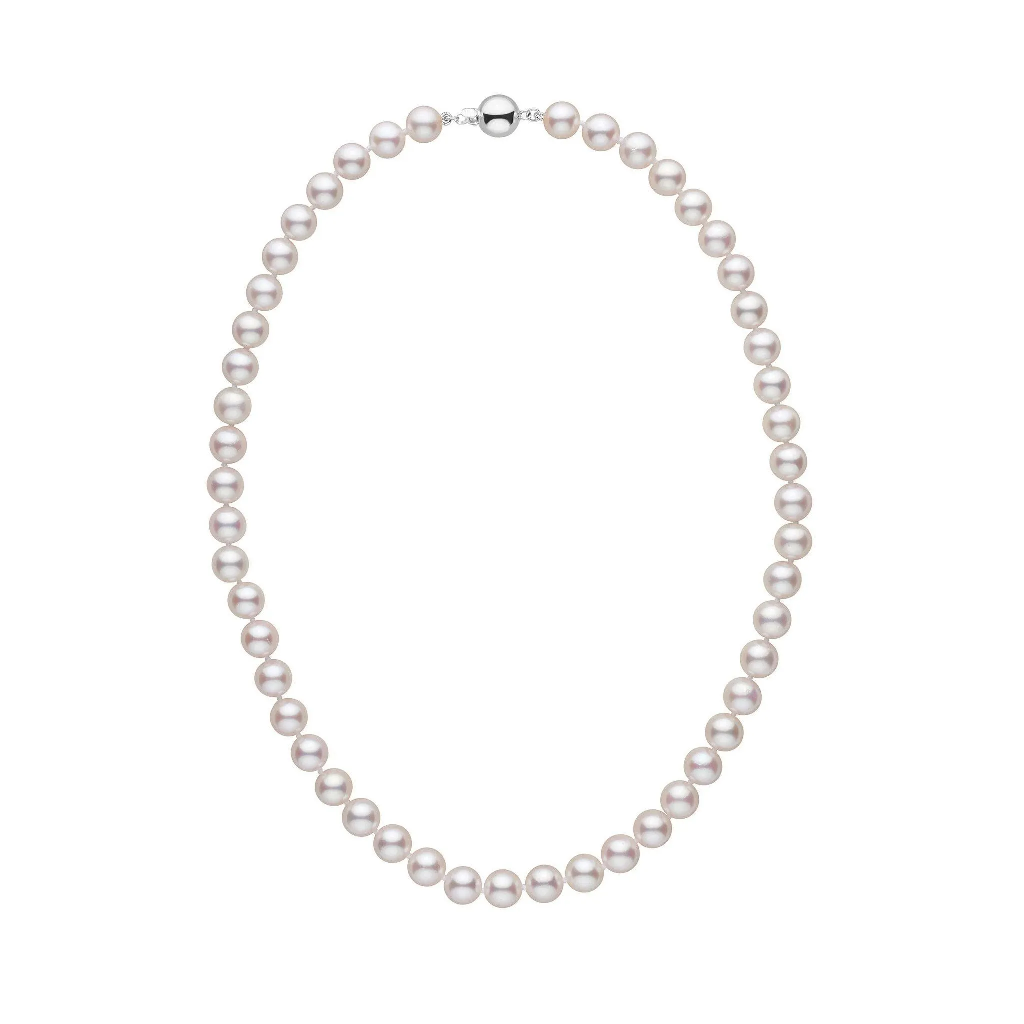 7.5-8.0 mm 16 inch AAA White Akoya Pearl Necklace