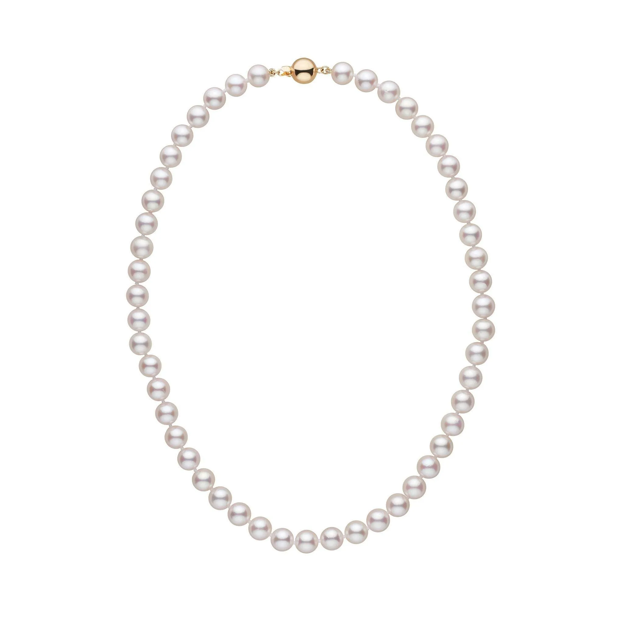 7.5-8.0 mm 16 inch AAA White Akoya Pearl Necklace