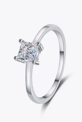 925 Sterling Silver Moissanite Solitaire Ring