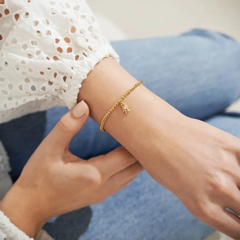 A Little 'Guardian Angel' Bracelet in Gold-Tone Plating