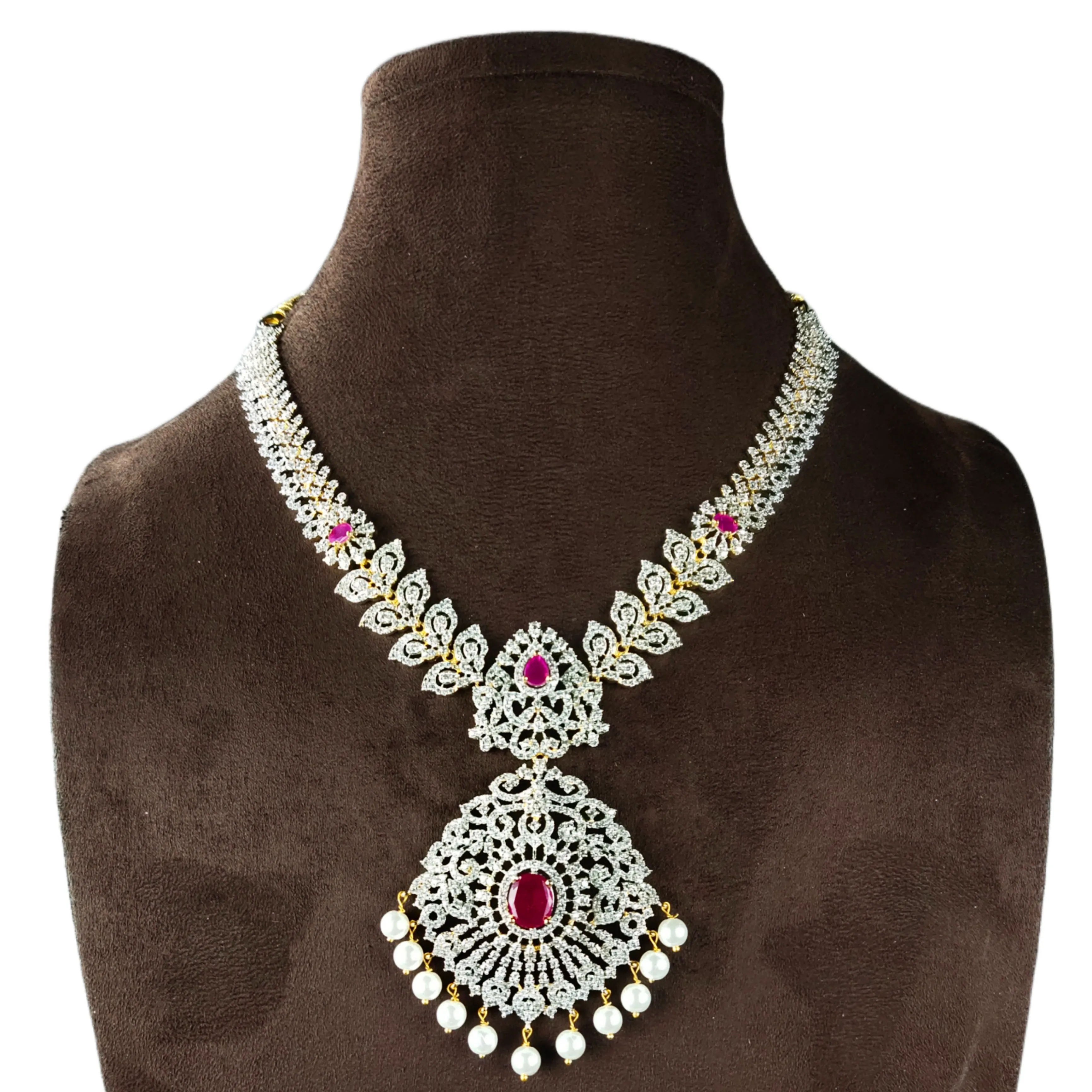 American Diamond Necklace Set By Asp Fashion Jewellery