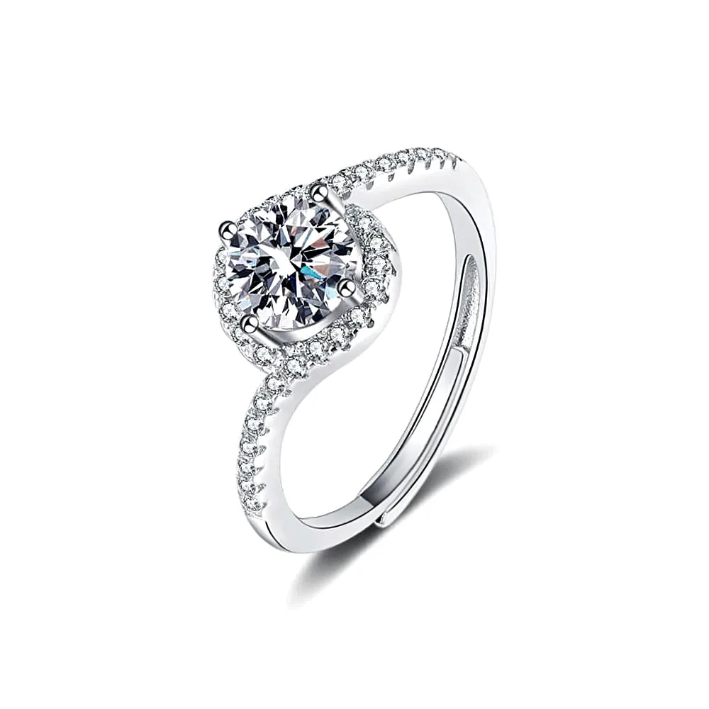 Angel Eyes Moissanite Ring