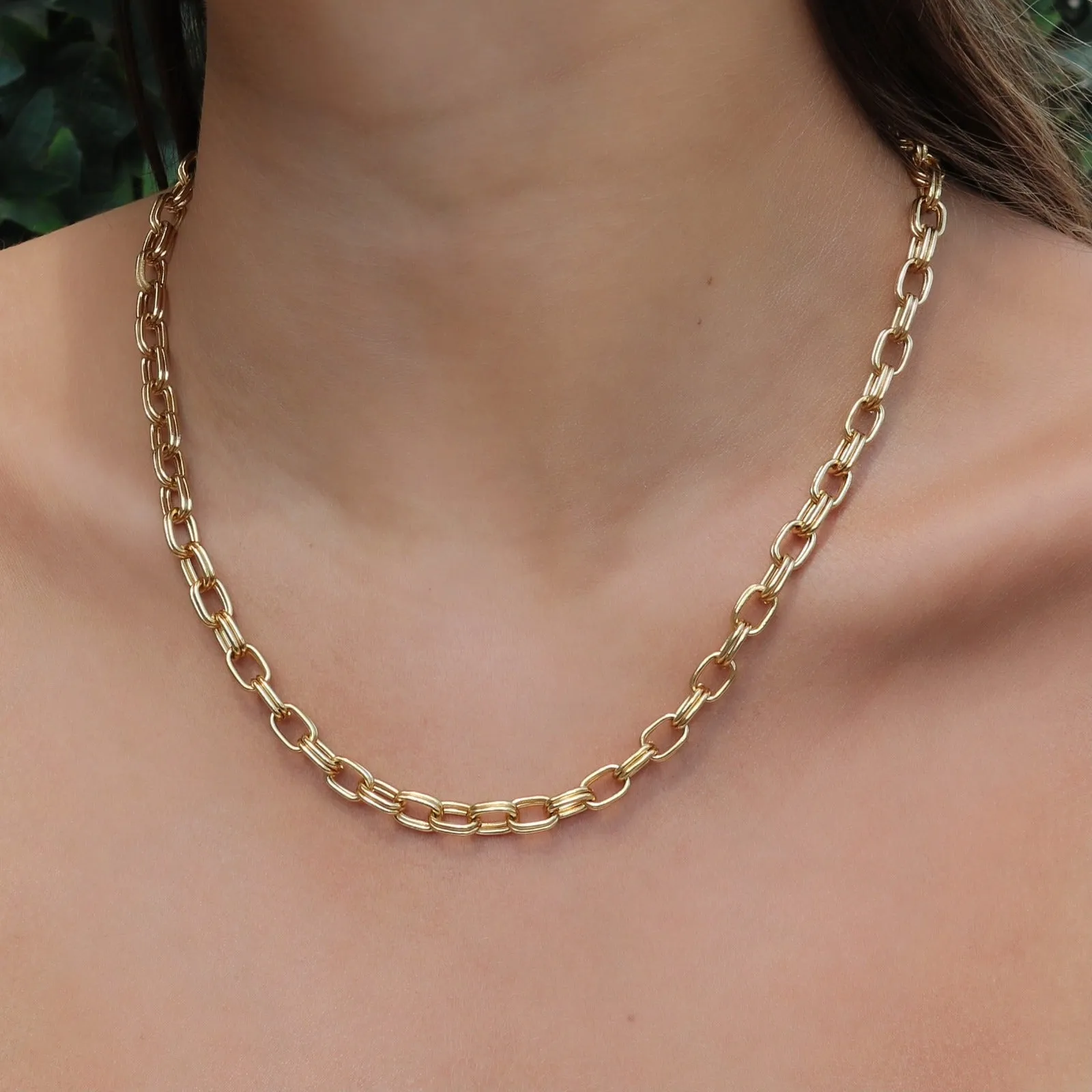 Ares- Double Link Gold Chain Necklace