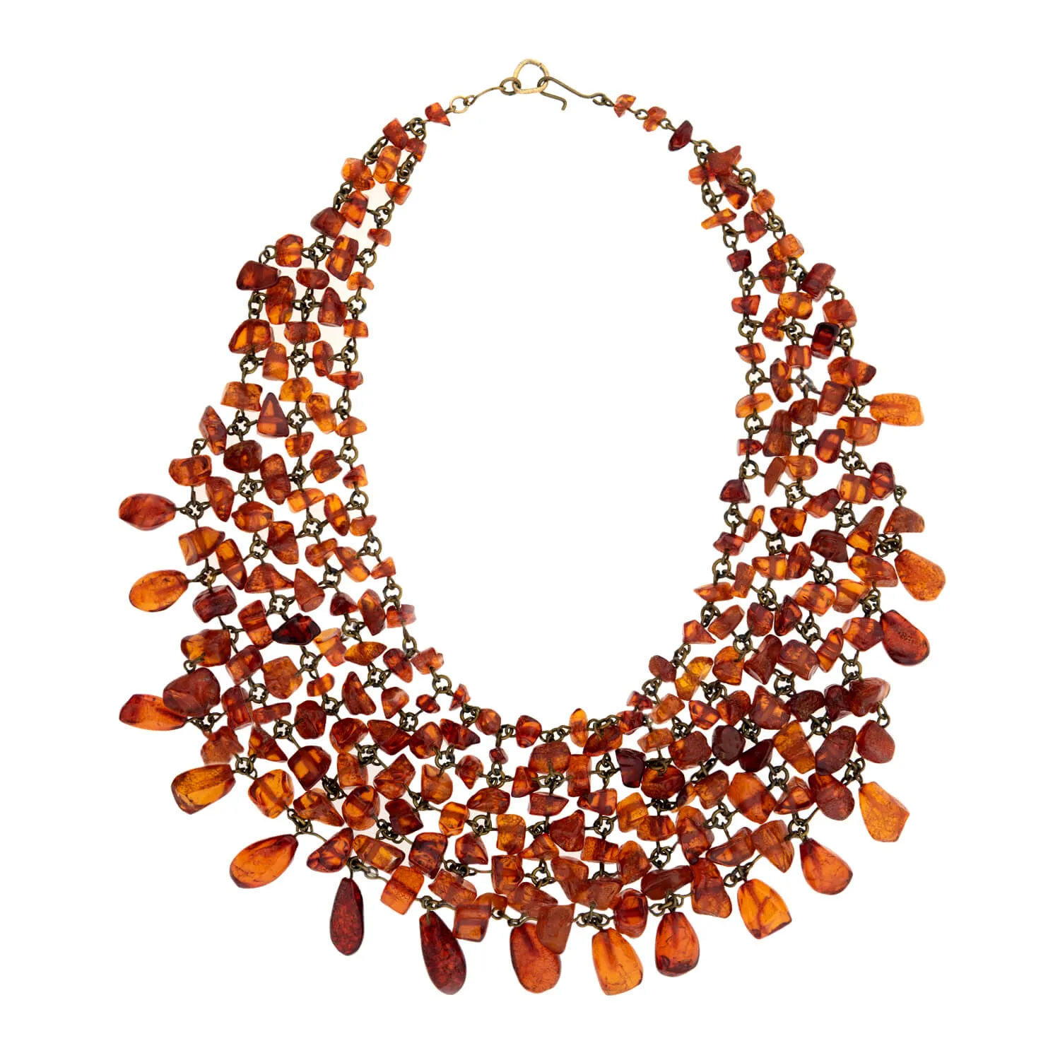 Art Deco Amber Festoon Collar Necklace