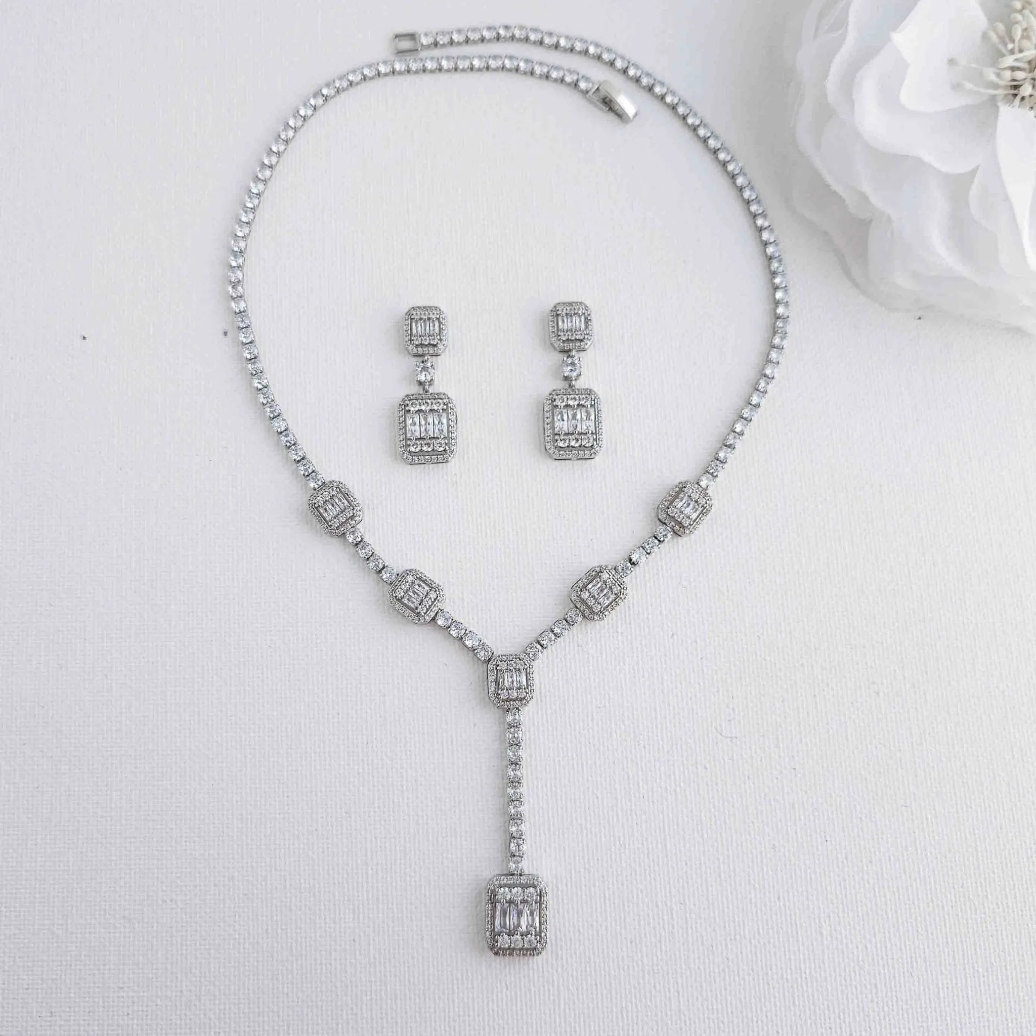 Art Deco Wedding Jewelry Set-Edith