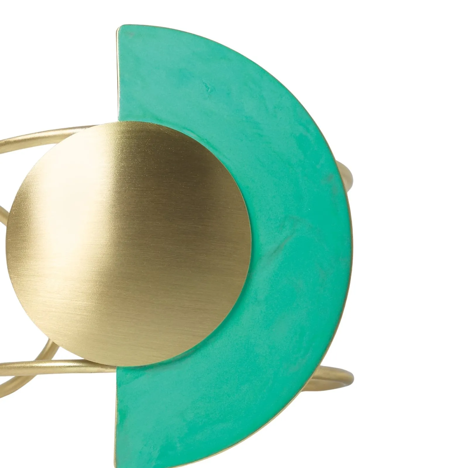 ASAMI GREEN OXIDATED BRASS CUFF BRACELET