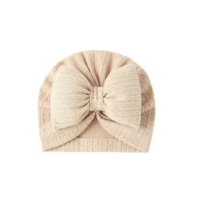 Baby Girl Embellish Bow Turban in Sand