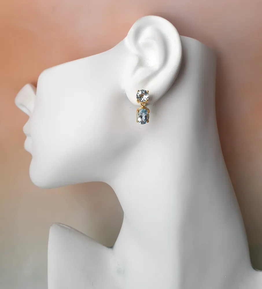 Blue Topaz Separates Earrings