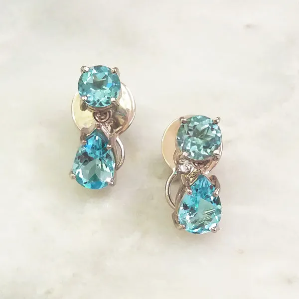 Blue Topaz Separates Earrings