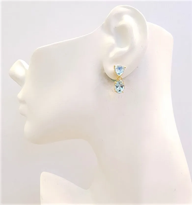 Blue Topaz Separates Earrings