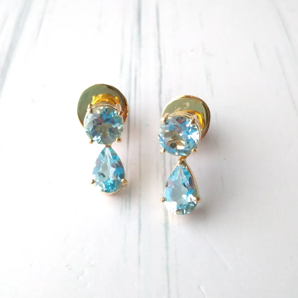 Blue Topaz Separates Earrings