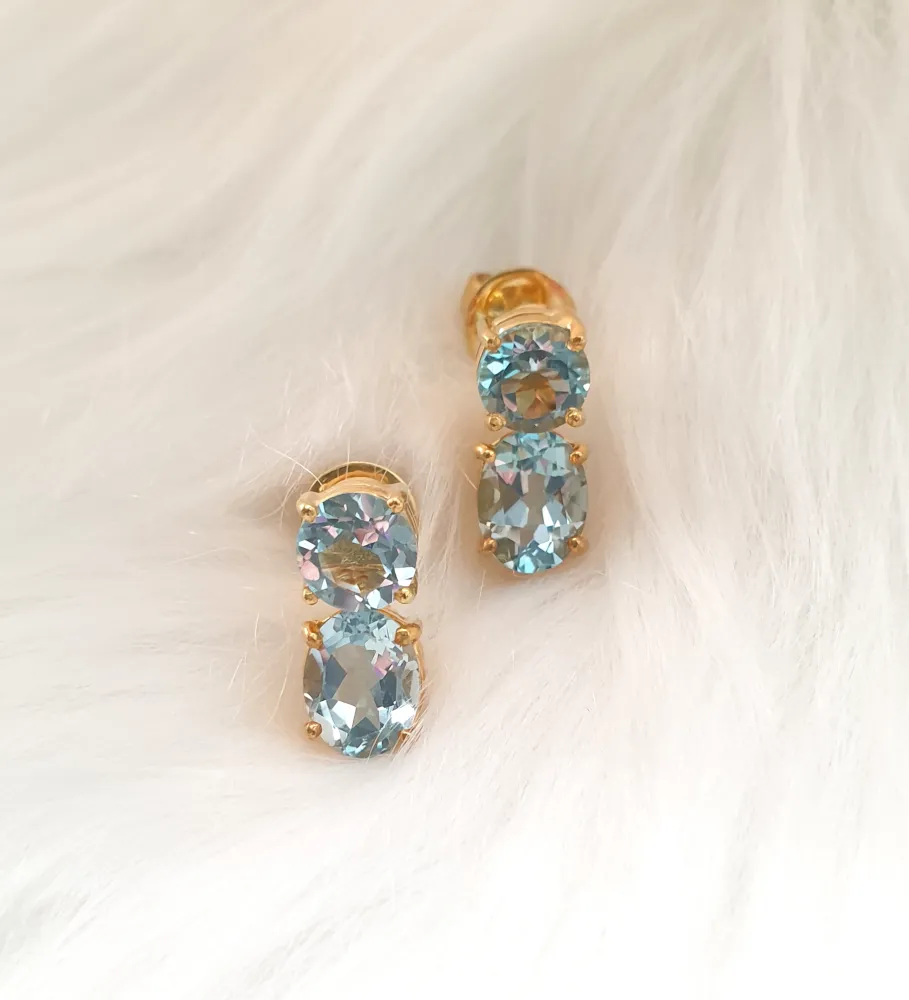 Blue Topaz Separates Earrings