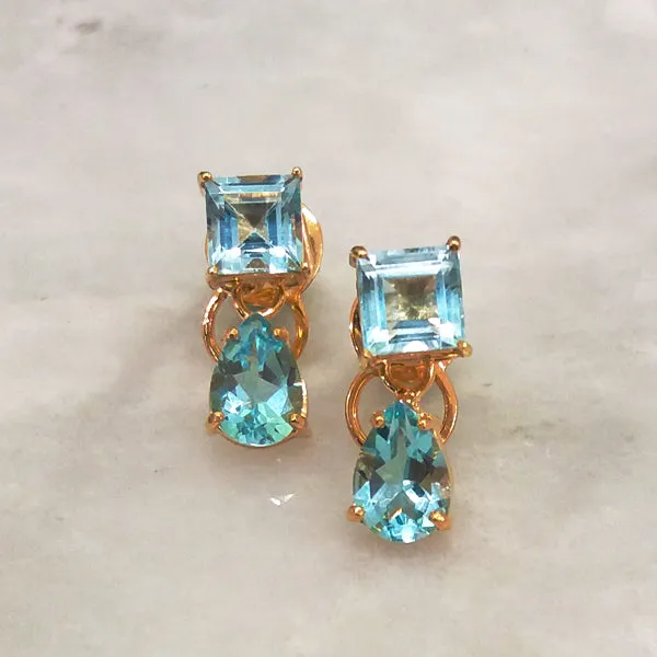 Blue Topaz Separates Earrings