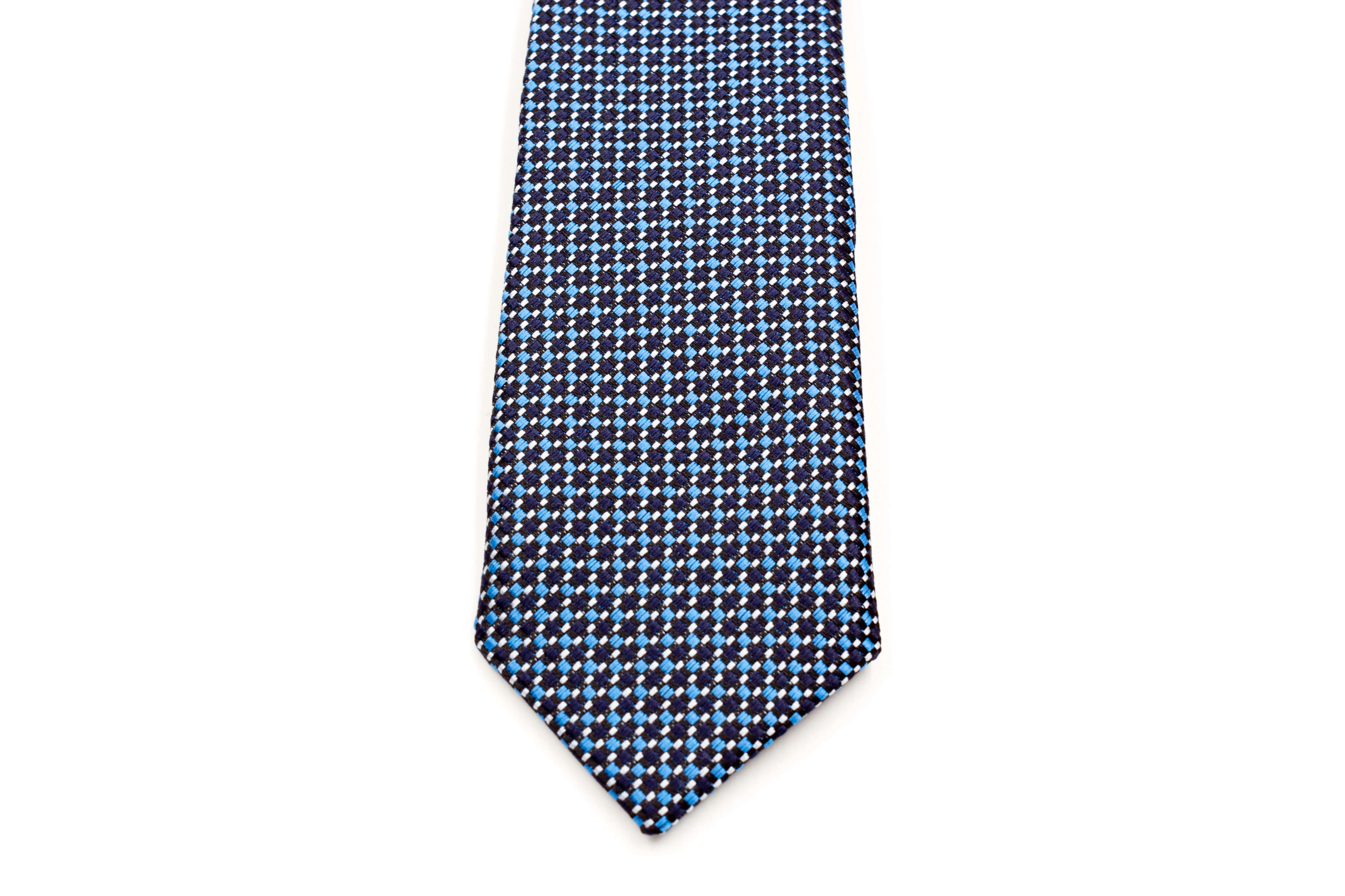 Boys Ties - Black and Blue Checks