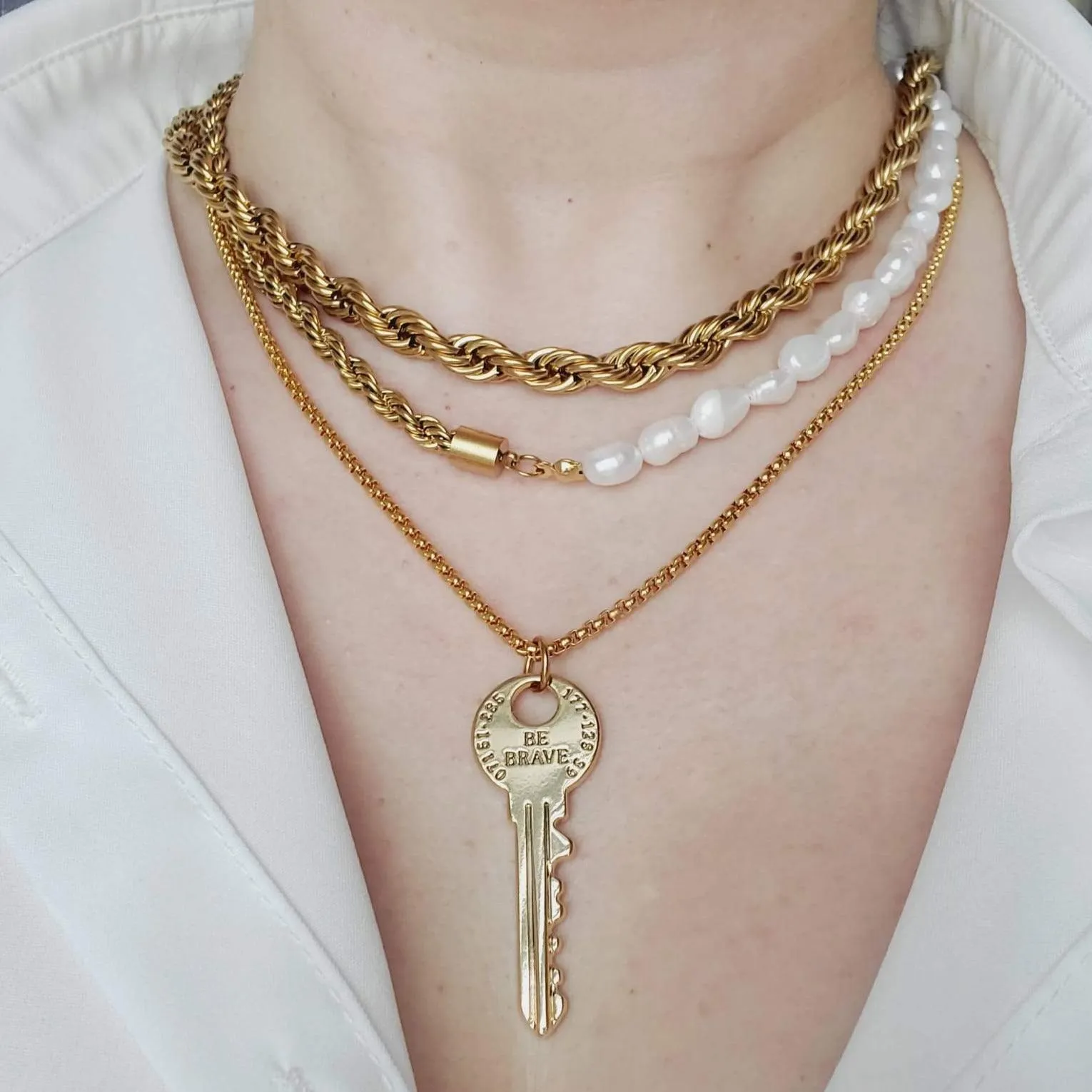 Brave Key Necklace