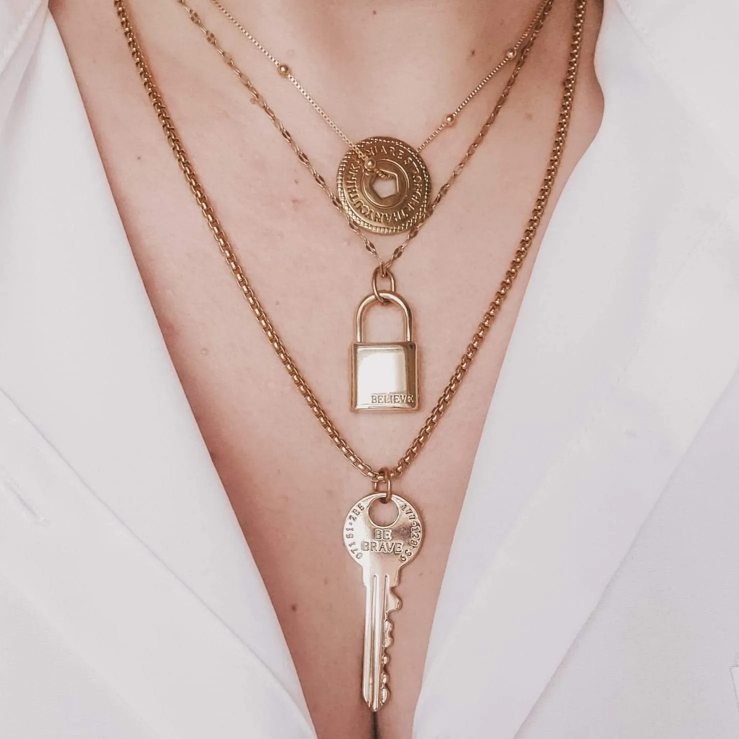 Brave Key Necklace