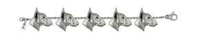 Bull Terrier Jewelry Sterling Silver Handmade Bull Terrier Bracelet  BU62X-BR