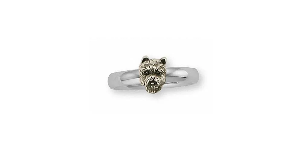 Cairn Terrier Ring Jewelry Sterling Silver Handmade Dog Ring CNWT19-R