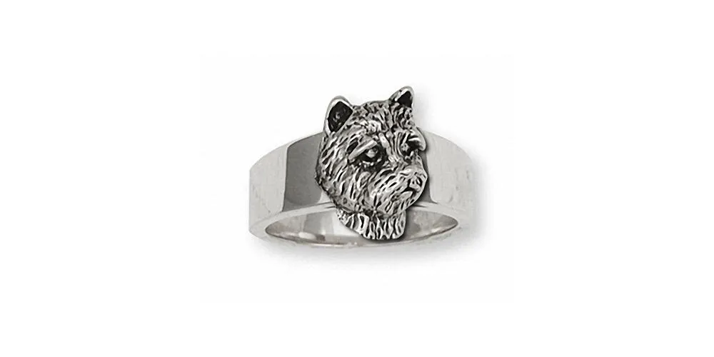 Cairn Terrier Ring Jewelry Sterling Silver Handmade Dog Ring CR6-R