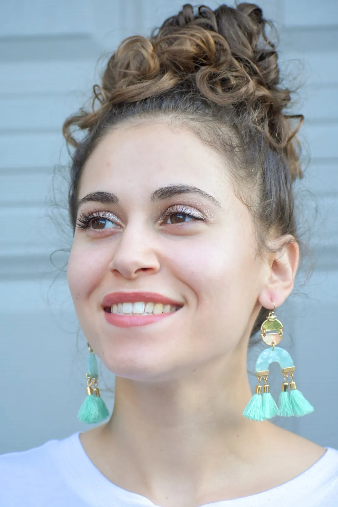 Candy Mint Fringed Earrings