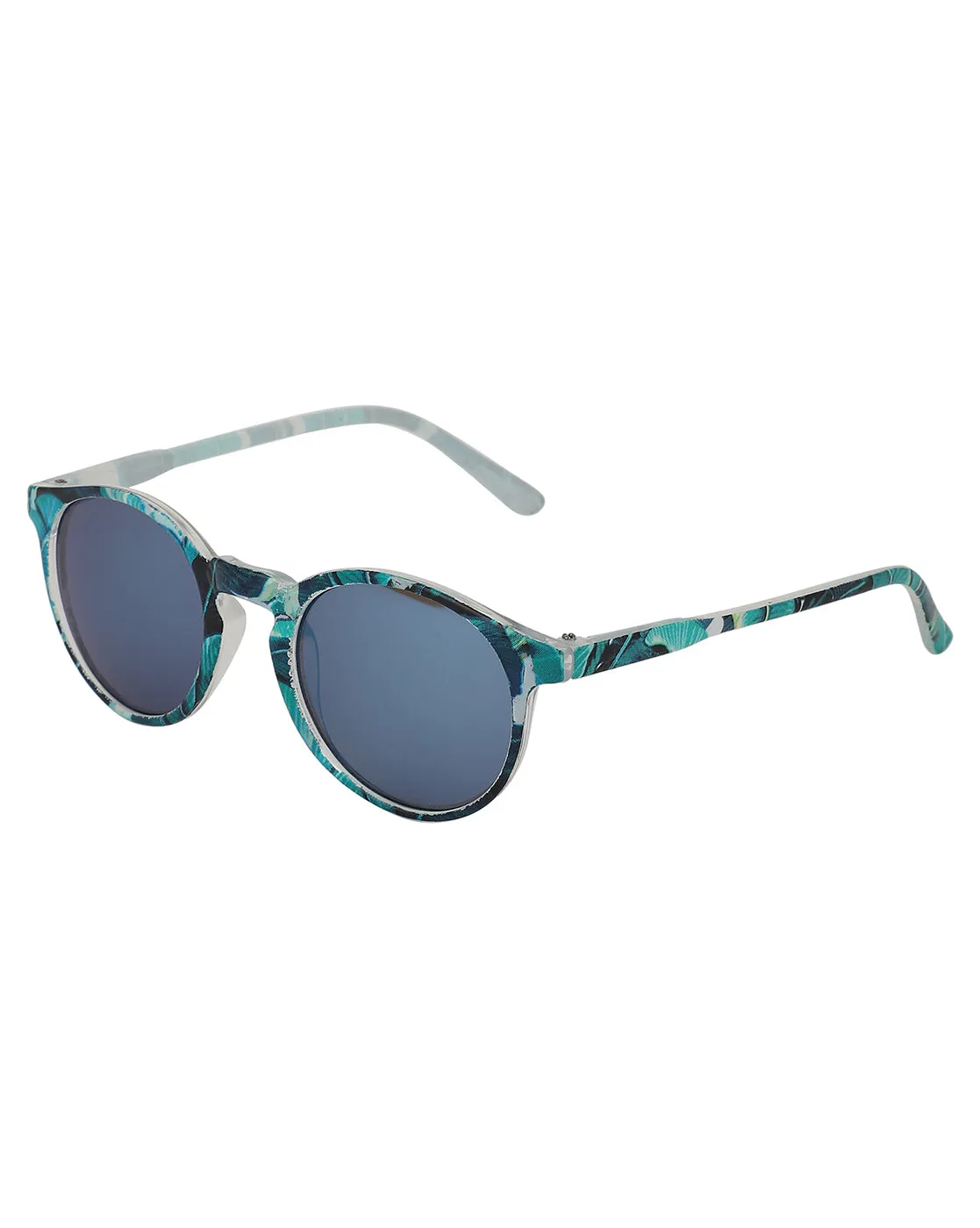 Carlton London Blue Lens & Green Cateye Sunglasses For Girl