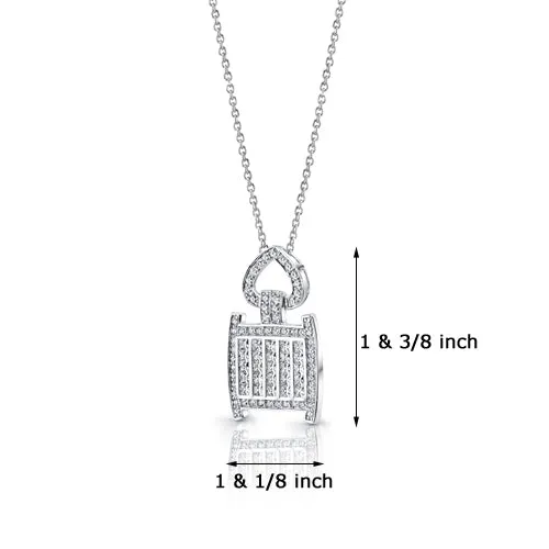 Cubic Zirconia Pendant Sterling Silver