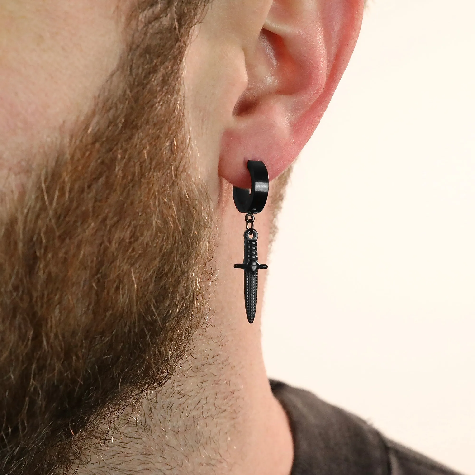 Dagger Earring - Black