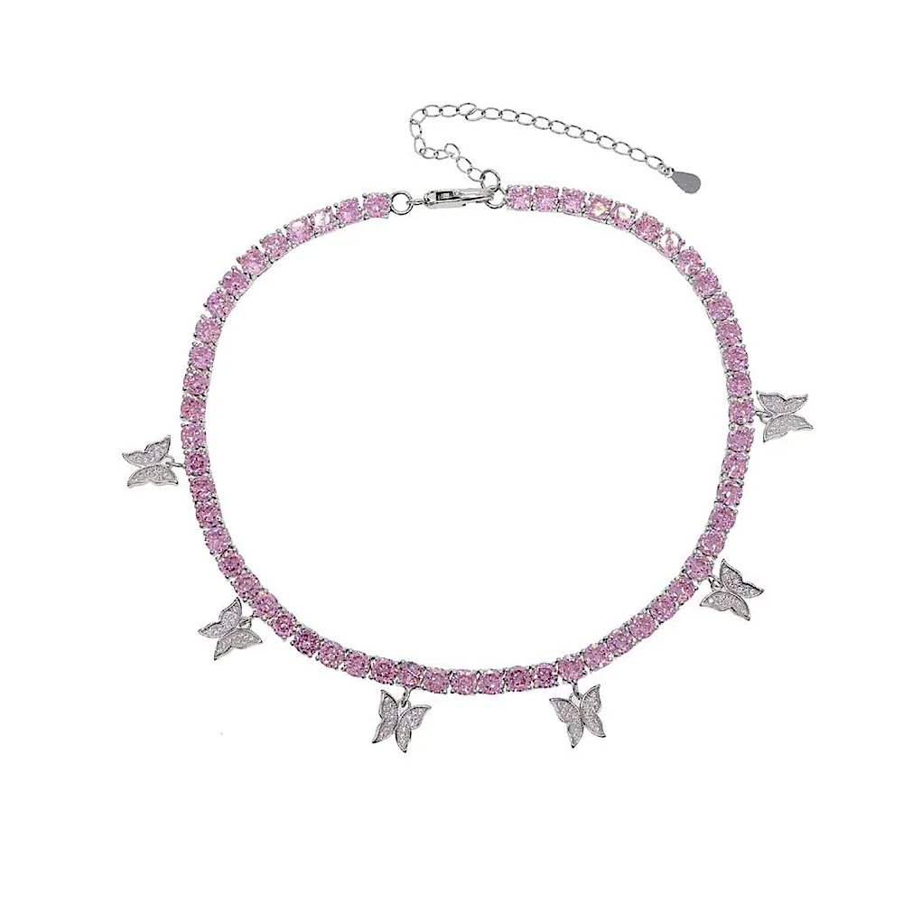 Diamante Butterfly Choker