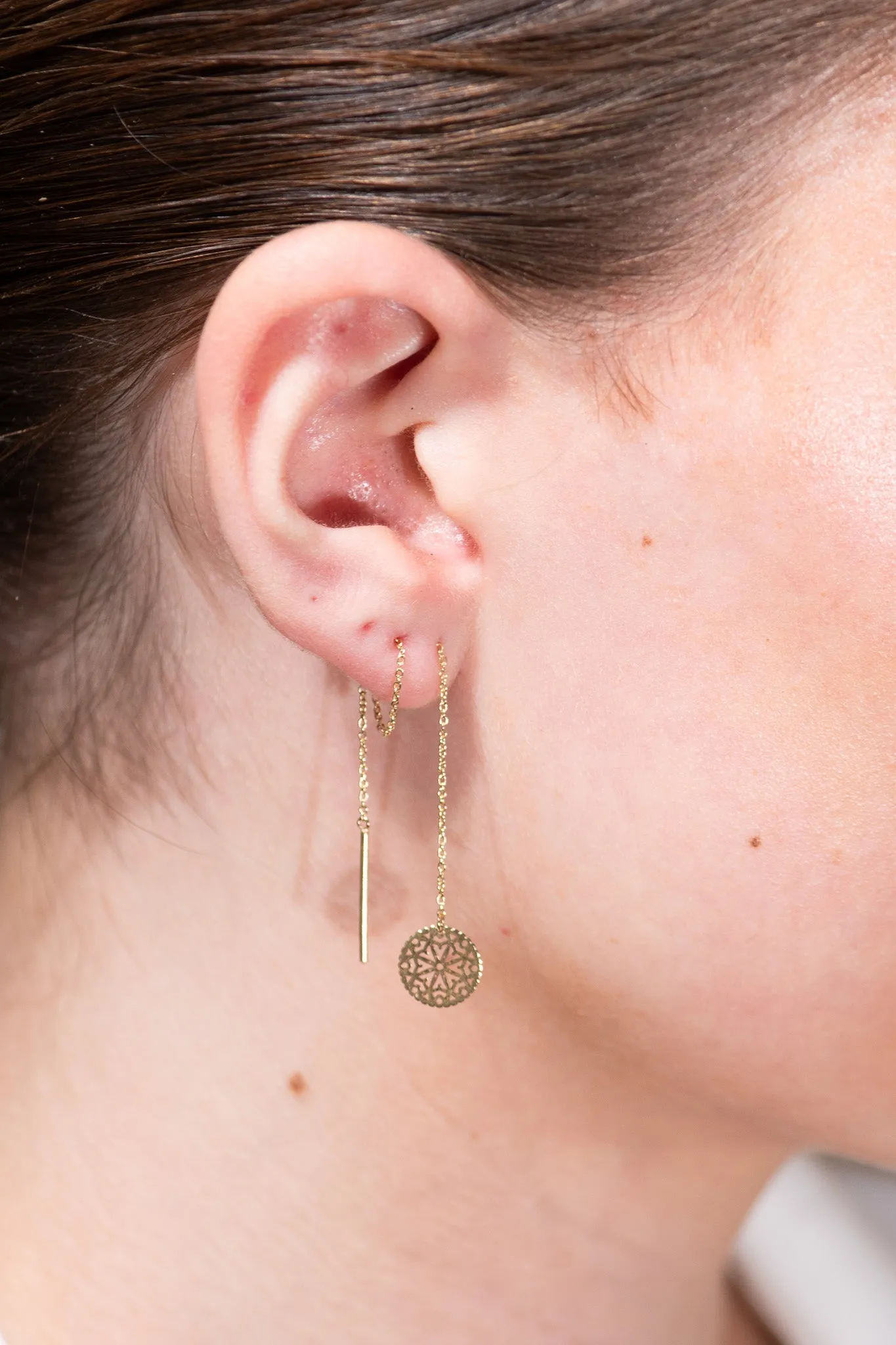 Disc Threader Earrings