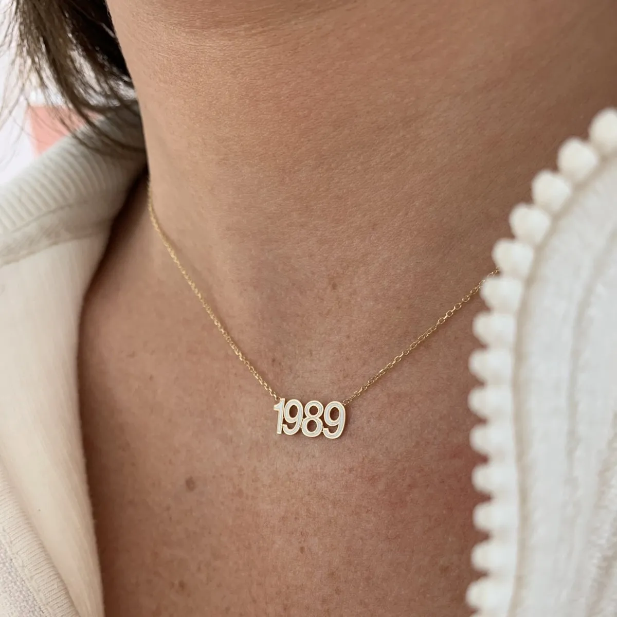 Enamel Nameplate Necklace