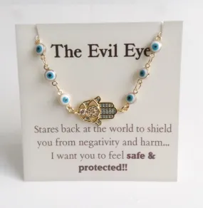 Evil Eye Lucky Charm Bracelet Hamsa Jewelry