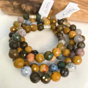 Faceted Jasper Gemstone Bracelet