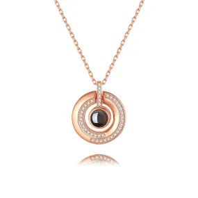 Ferris Wheel Projection Stone Necklace for Women Necklace with Picture Inside