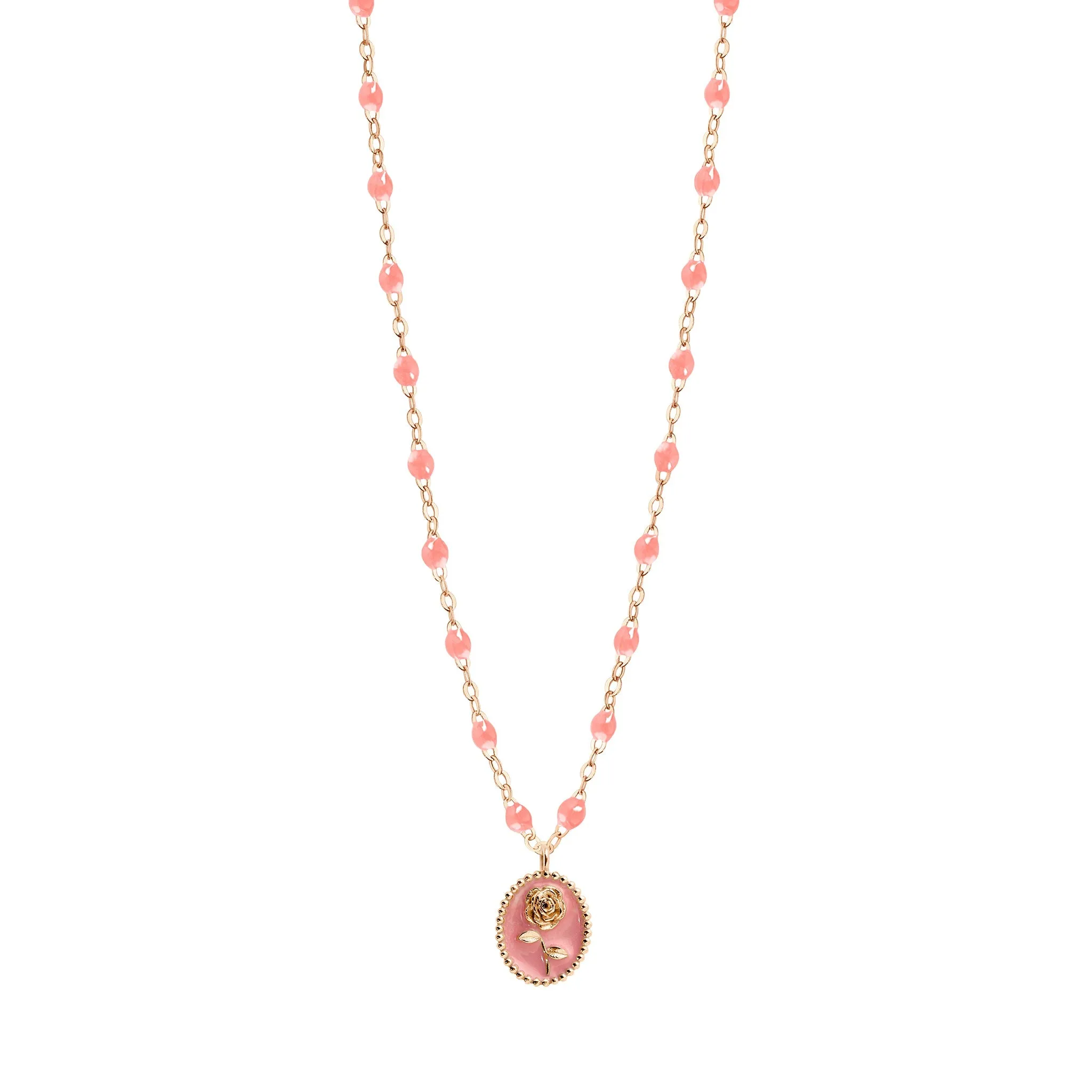 Fuchsia Rose Necklace, Rose Gold, 16.5"