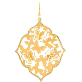 Gold 3D Butterflies Earring