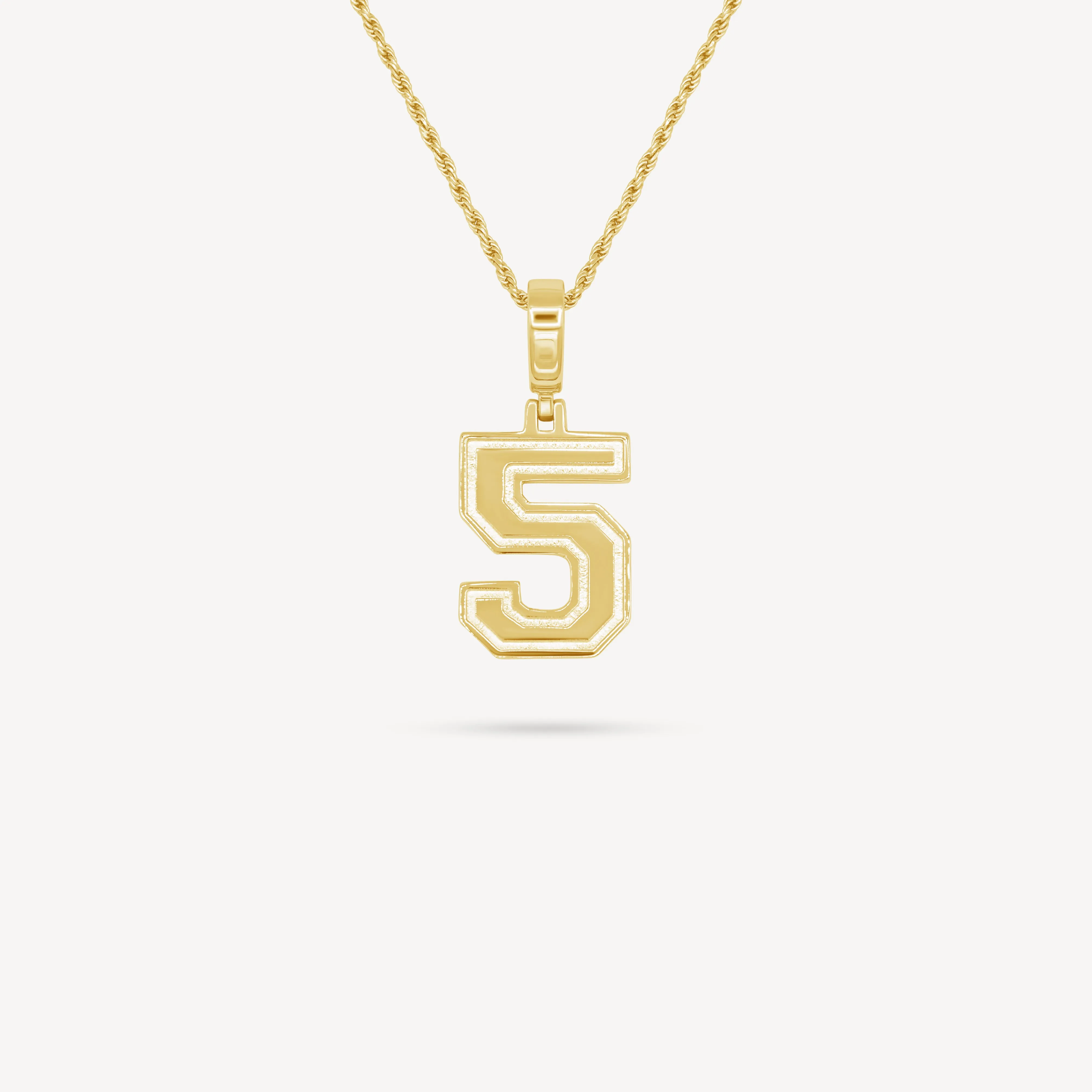 Gold Number Necklace