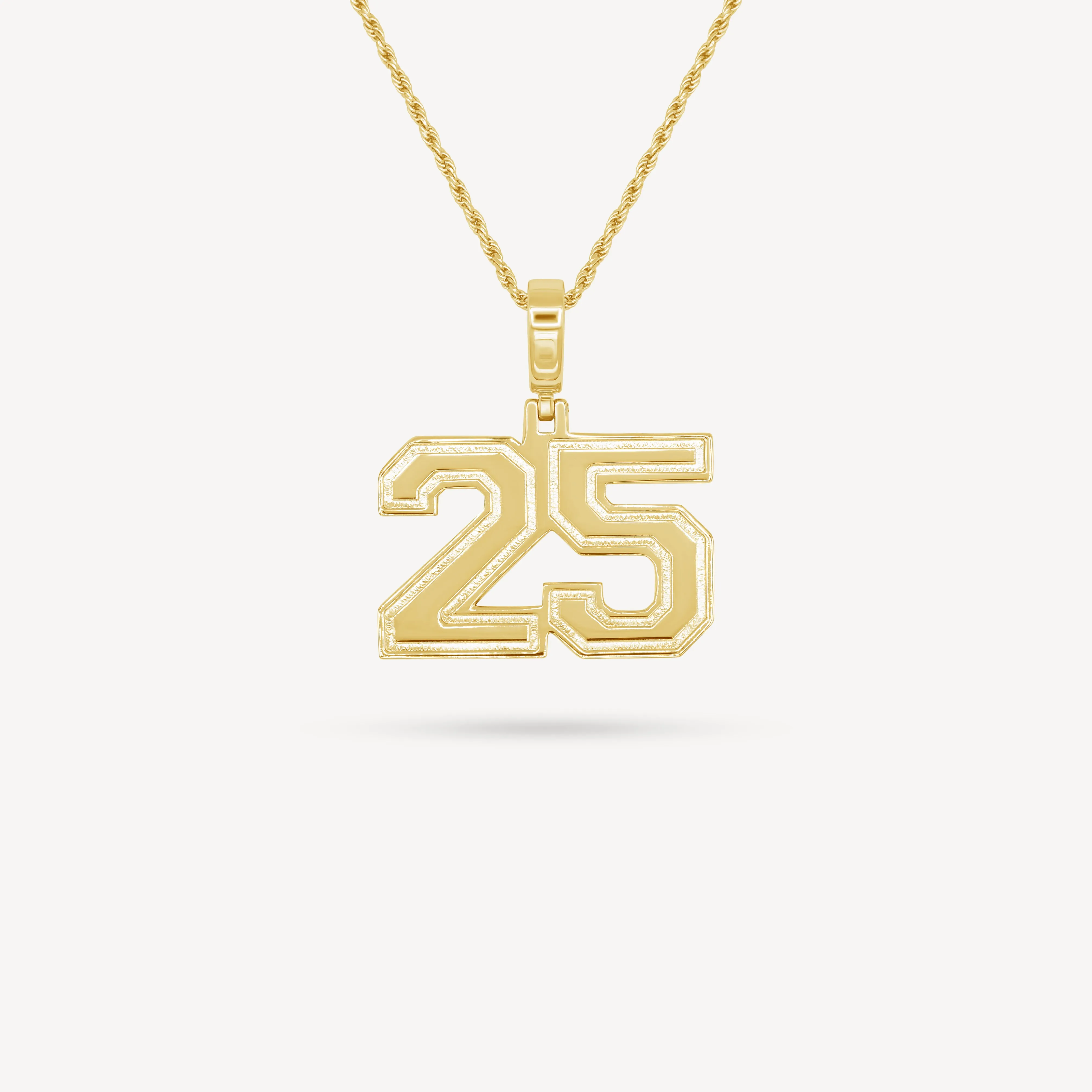 Gold Number Necklace