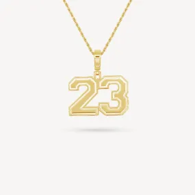 Gold Number Necklace