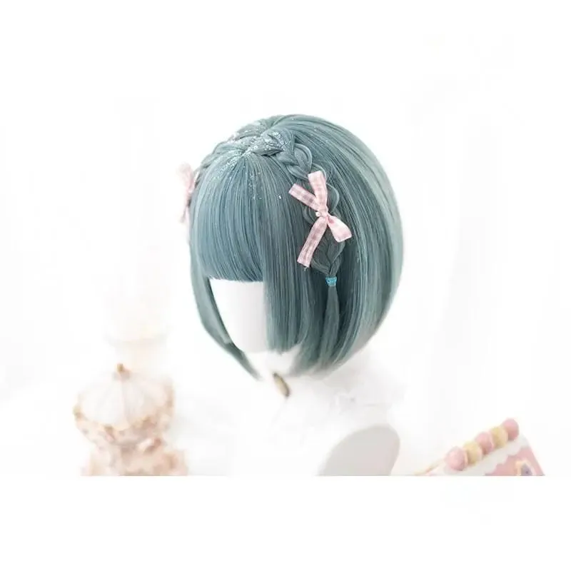 Green Lolita Mixed Color Short Wig MK0021R